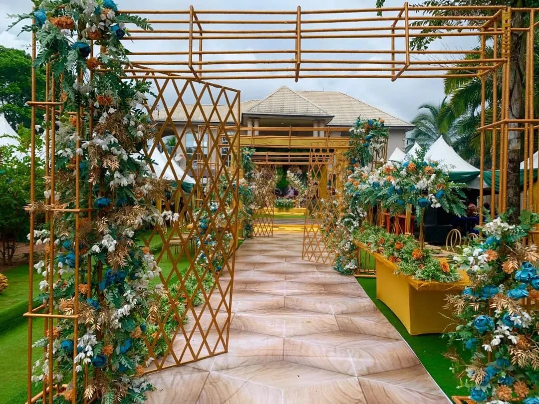 Styled event reception set for guests
