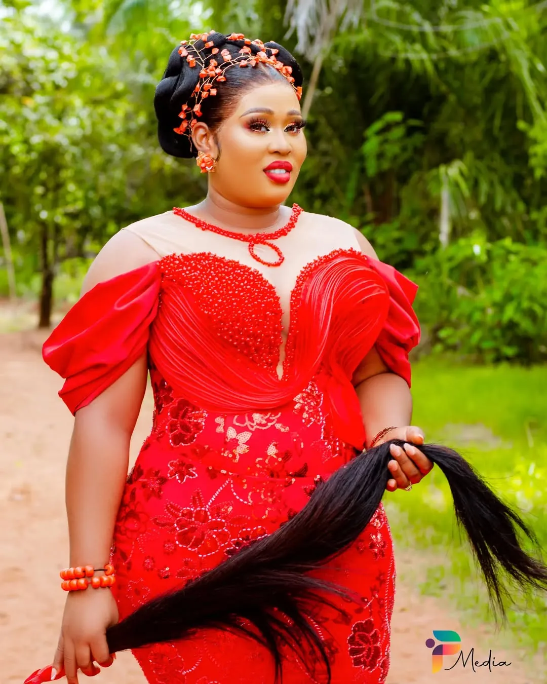 Wedding portrait photographed by P MEDIA