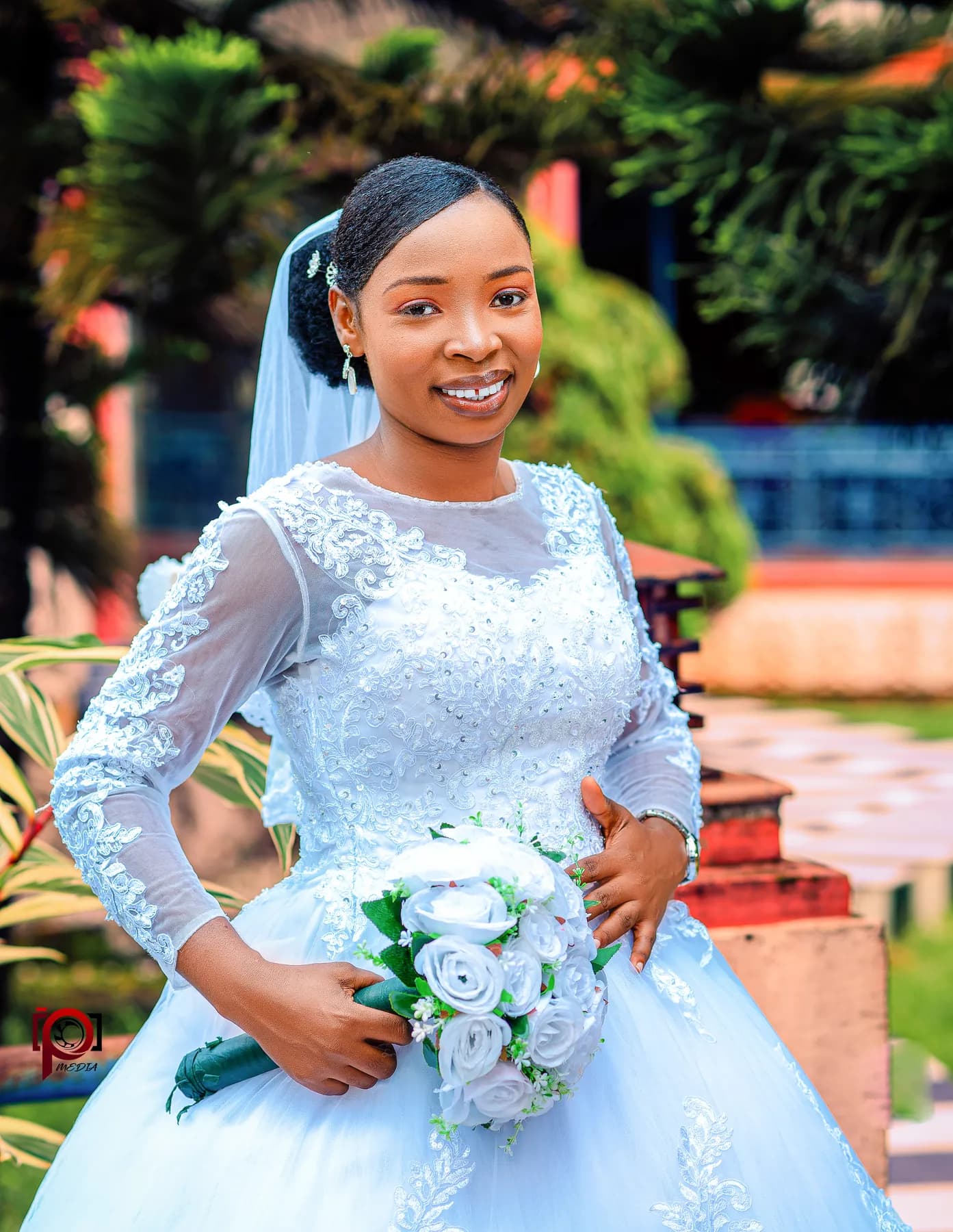 Wedding portrait photographed by P MEDIA